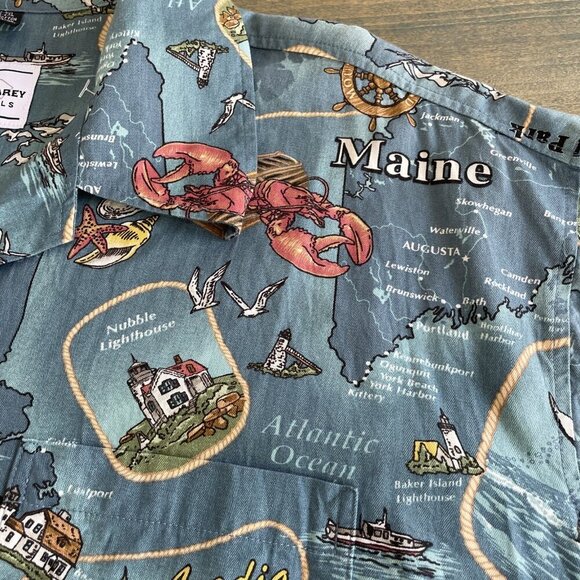 Vintage David Carey Arcadia Maine Short Sleeve Button Casual Shirt Mens 2XL (VV) - Picture 3 of 10